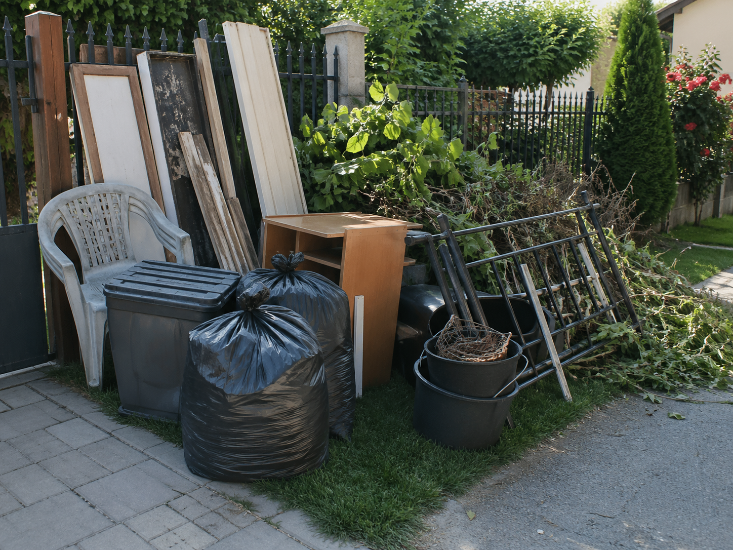 Dvorište sa stvarima spremnim za odnošenje